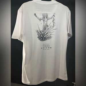 White  T shirt Mezcal Tres Chicon